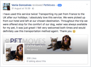 I have used this service twice! Transporting my pet from France to the UK after our holidays.